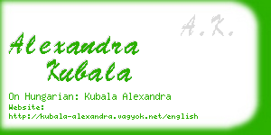 alexandra kubala business card